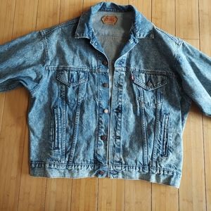 Levi's lite acid wash trucker jacket 90s unisex lg